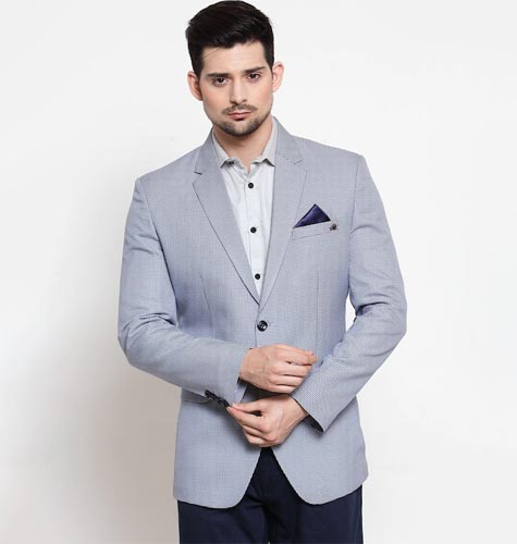 Men Slim-Fit Single-Breasted Formal Blazer